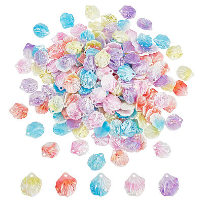200Pcs 5 Colors Plastic Beads KY-GA0001-12-1
