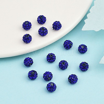 Grade A Rhinestone Pave Disco Ball Beads RB-Q100-9-1