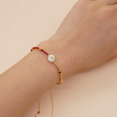 Glass Seed Beads Braided Bead Bracelets TY7987-1-1