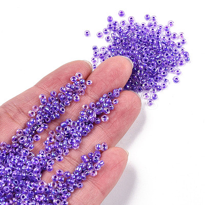 8/0 Transparent Colours Rainbows Glass Seed Beads SEED-R051-08B-01-1
