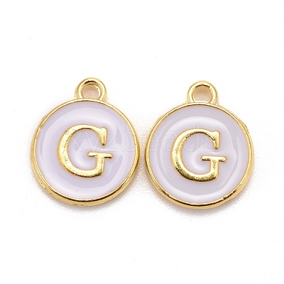 Golden Plated Alloy Charms X-ENAM-S118-01G-1