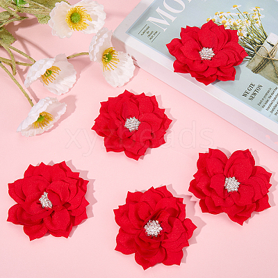 Polyester & Rhinestones Ornament Accessories DIY-WH20063-015B-1