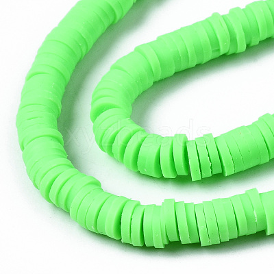 Handmade Polymer Clay Beads Strands CLAY-R089-6mm-131-1