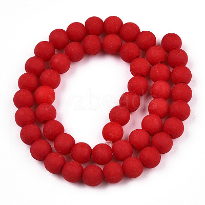 Opaque Glass Beads Strands GLAA-T032-P8mm-MD04-1