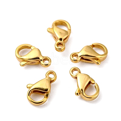 304 Stainless Steel Lobster Claw Clasps X-STAS-R050-9x5mm-02-1