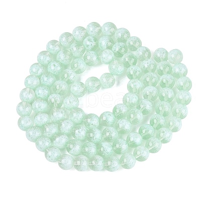 Transparent Half Spray Painted Glass Beads Strands LS-GLAA-Q110-02A-02-1