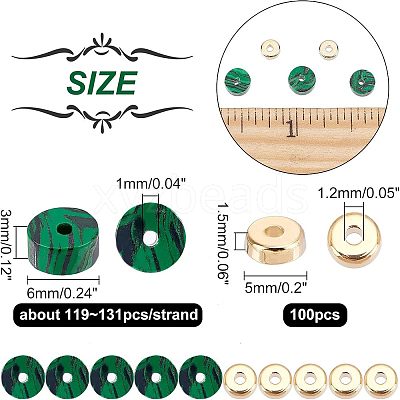 1Strand Synthetic Malachite Beads Strands G-NB0003-30-1
