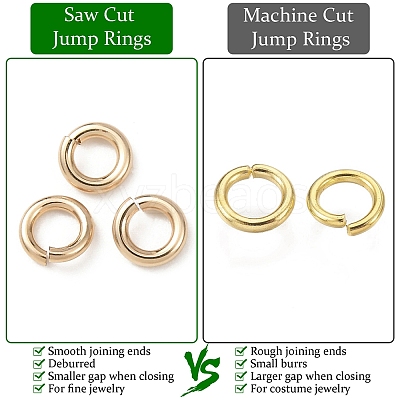 Ion Plating(IP) 304 Stainless Steel Saw Cut Open Jump Rings STAS-H467-03B-4mm-G-1