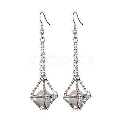 Brass Erring Hooks with Tray EJEW-JE05394-02-1