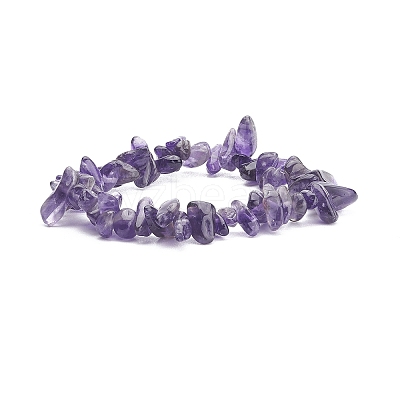 Natural Amethyst Chips Beaded Jewelry Set X-SJEW-JS01232-03-1