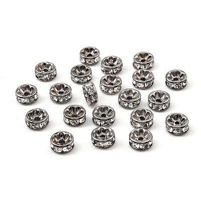 Brass Rhinestone Spacer Beads X-RB-A014-Z8mm-01B-NF-1