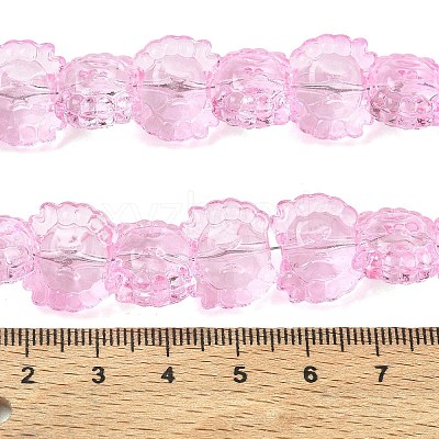 Electroplate Baking Paint Transparent Glass Beads Strands GL-CBA17FF-02J-1