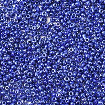 DIY Craft Beads 8/0 Opaque Colors Lustered Round Glass Seed Beads X-SEED-A012-3mm-128-1