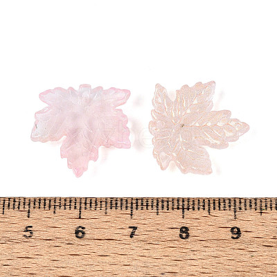 Baking Paint Transparent Glass Pendants DGLA-N014-11B-03-1