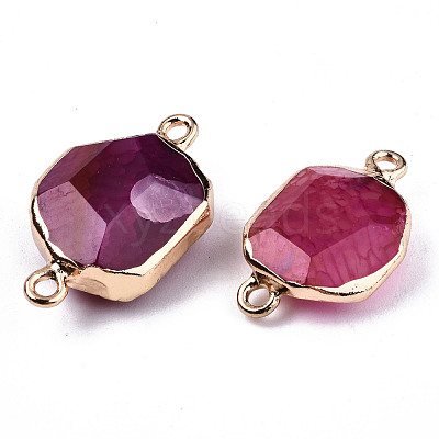 Natural Agate Links Connectors G-T131-109B-1