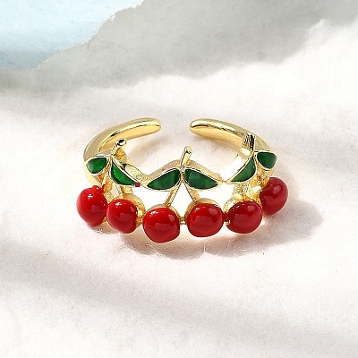 Brass Adjustable Cuff Rings RJEW-C143-01B-G-1