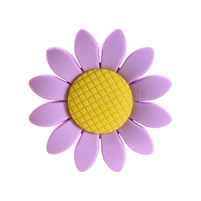 Sunflower Food Grade Silicone Beads PW-WG58598-04-1