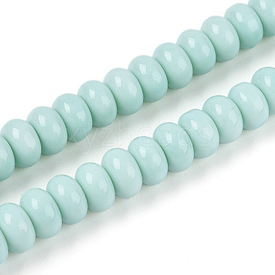 Opaque Spray Painted Glass Beads X-GLAA-ZX008-8mm-18A-1