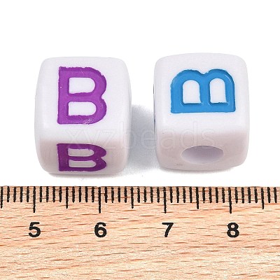 Opaque Acrylic Enamel European Beads AC-ACBA1794-04B-1