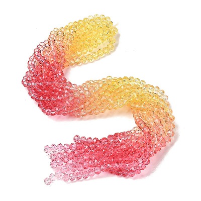 Transparent Painted Glass Beads Strands X1-DGLA-A034-T8mm-A07-1