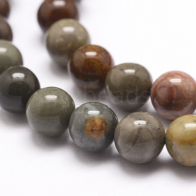 Natural New Ocean Jasper Bead Strands G-G954-01-8mm-1