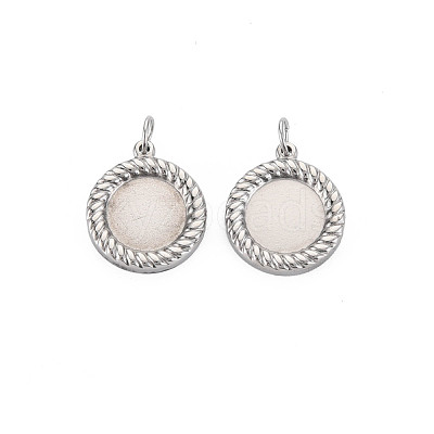 304 Stainless Steel Pendant Enamel Settings STAS-N097-204A-01P-1