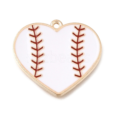 Baseball Alloy Enamel Pendants AL-CBA2166-01G-05-1