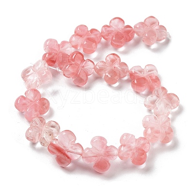 Cherry Quartz Glass Beads Strands G-P520-A05-01-1