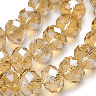 Glass Beads Strands GR12MMY-12L-1