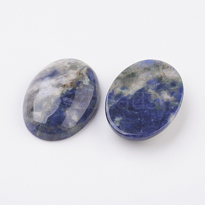 Natural Sodalite Flat Back Cabochons G-G741-18x25mm-06-1