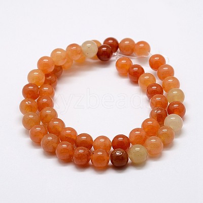 Natural Red Aventurine Bead Strands G-P257-02-6mm-1