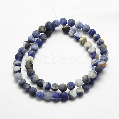 Natural Sodalite Beads Strands G-J364-01-4mm-1