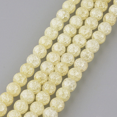 Synthetic Crackle Quartz Beads Strands X-GLAA-S134-6mm-06-1