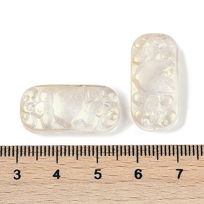 Spray Painted Transparent Glass Connector Charms X1-GLAA-H035-06-1