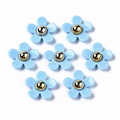 Opaque Acrylic Beads X-SACR-N007-D-01E-1