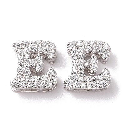 925 Sterling Silver Micro Pave Cubic Zirconia Beads STER-Z005-15P-E-1