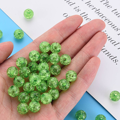 Transparent Crackle Acrylic Beads MACR-S373-66C-N19-1