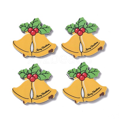 Christmas Style Printed Acrylic Cabochons MACR-O045-01E-1