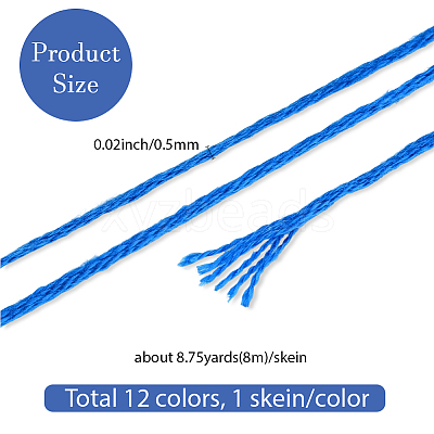 6-Ply Polyester Embroidery Floss OCOR-WH20074-01A-06-1