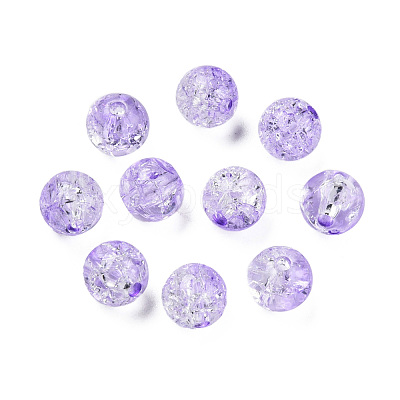Transparent Crackle Acrylic Beads CACR-N002-19B-1