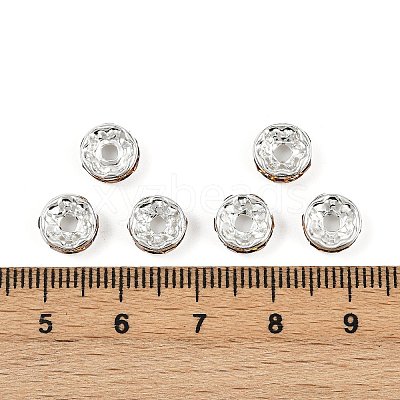 Brass Grade A Rhinestone Spacer Beads RB-A014-Z8mm-17S-1