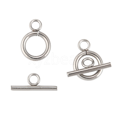 Tarnish Resistant 304 Stainless Steel Toggle Clasps X-STAS-F114-04P-B-1