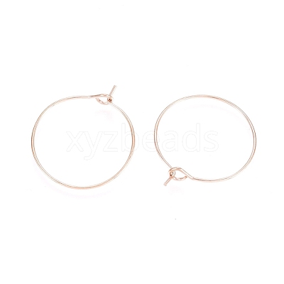 Ion Plating(IP) 316L Surgical Stainless Steel Hoop Earring Findings STAS-D164-05RG-1
