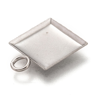 Non-Tarnish 304 Stainless Steel Pendant Cabochon Settings STAS-I176-07P-1