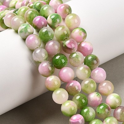 Natural Dyed Persian Jade Gemstone Bead Strands G-R271-8mm-XP25-1