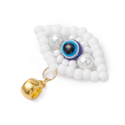 Handmade Glass Seeds European Dangle Charms PALLOY-MZ00349-1