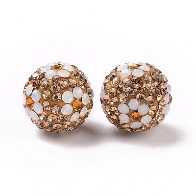Polymer Clay Rhinestone Beads RB-L029-03A-1