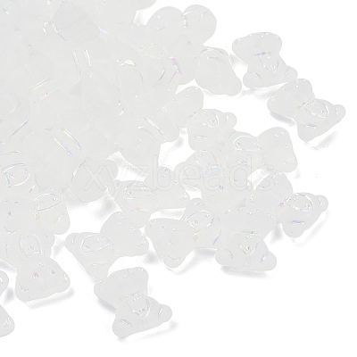 Frosted Transparent Acrylic Beads OACR-P029-20B-05-1