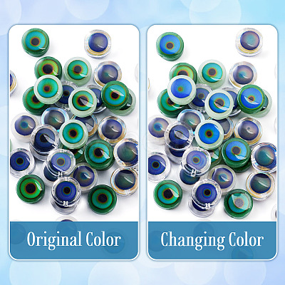 50Pcs 5 Colors Glass Beads GLAA-TA0003-80-1