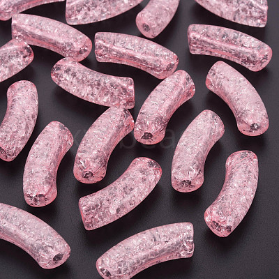 Transparent Crackle Acrylic Beads CACR-S009-001B-N26-1